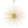 5_Savannah 40" Wide Gold Leaf 14-Light Sputnik Chandelier more views