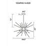 6_Savannah 40" Wide Gold Leaf 14-Light Sputnik Chandelier more views