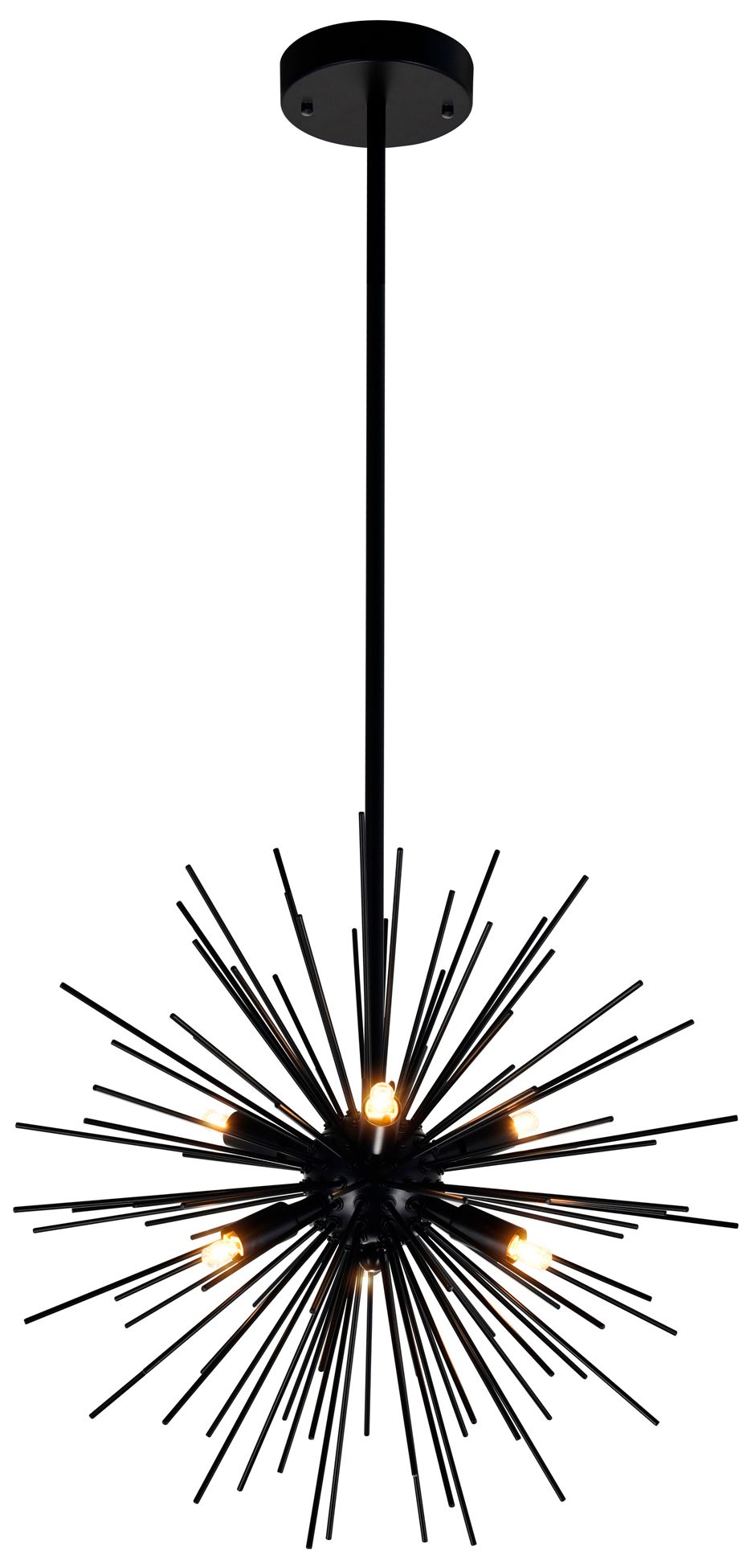 Savannah 6 Light 16in Black Chandelier