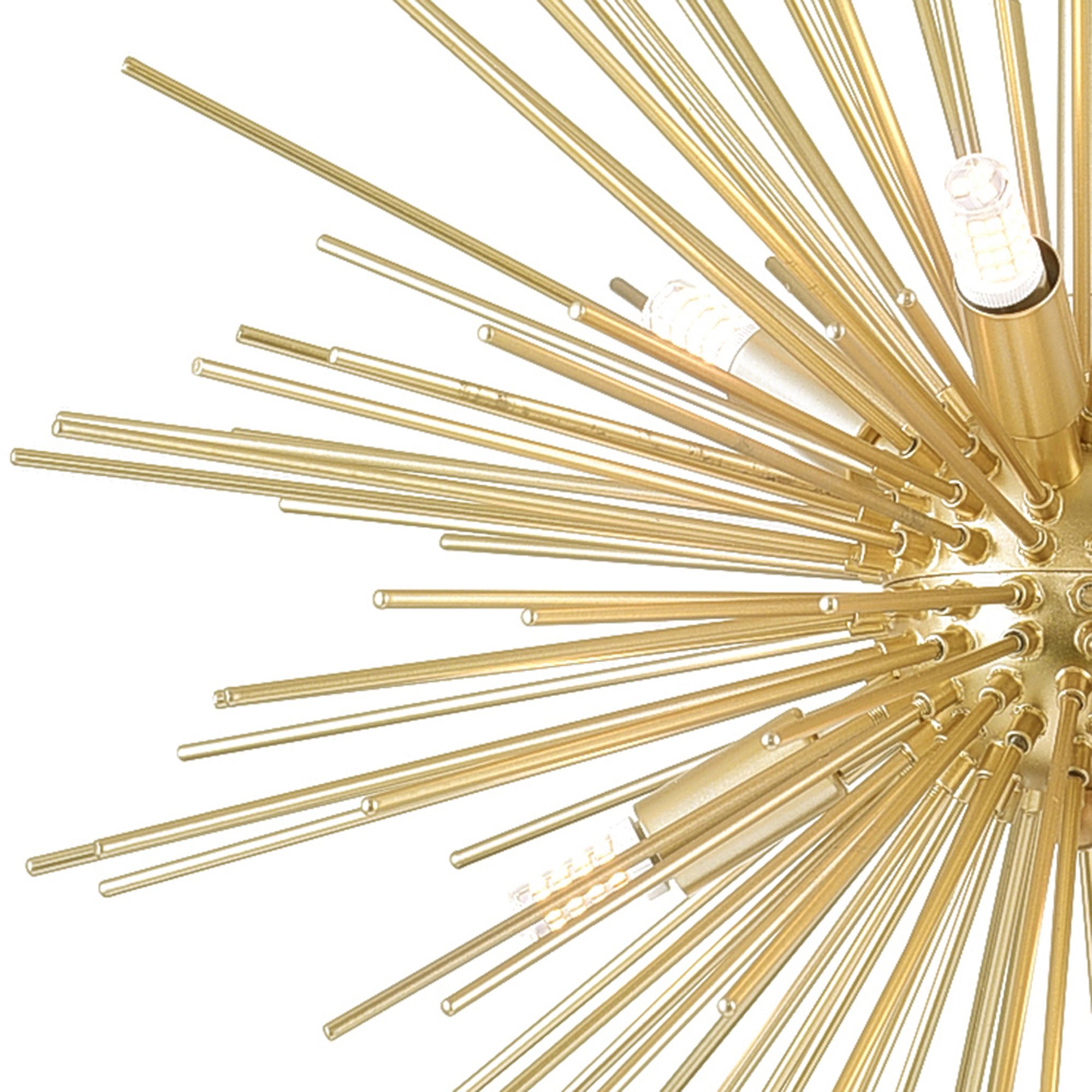 Image 2 Savannah 6 Light 16in Gold Leaf Chandelier more views