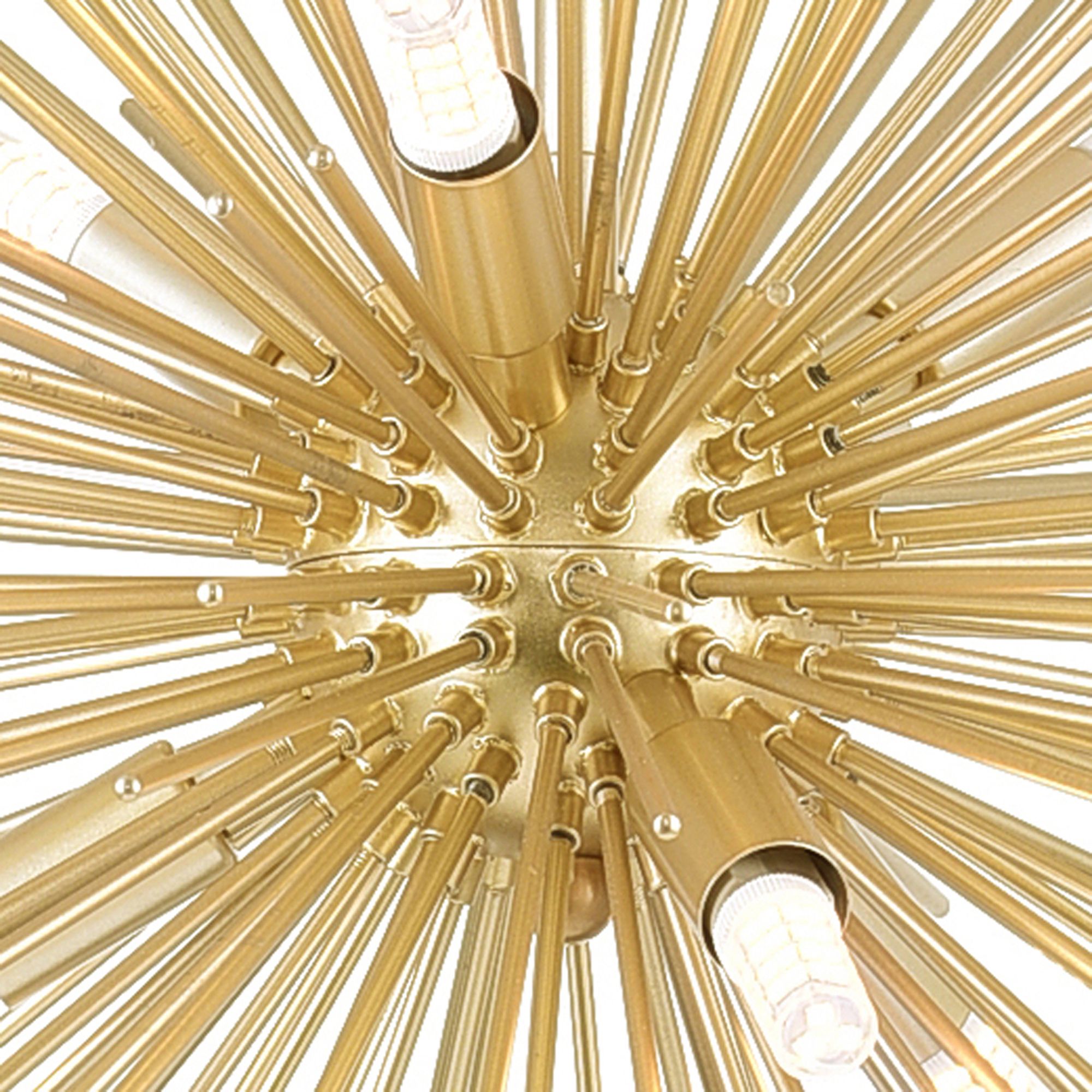 Image 3 Savannah 6 Light 16in Gold Leaf Chandelier more views