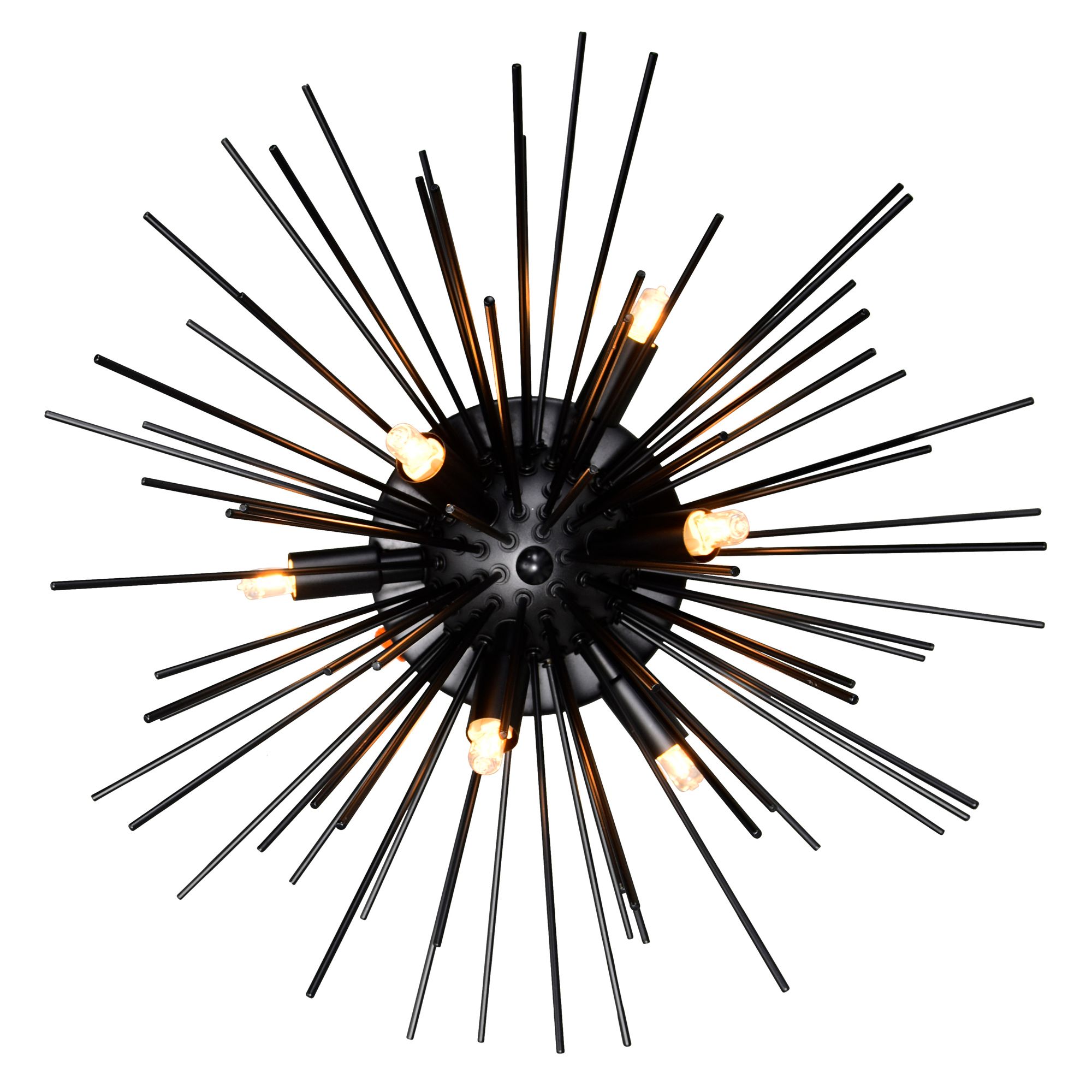 Image 3 Savannah 6 Light 20in Black Flush Mount more views