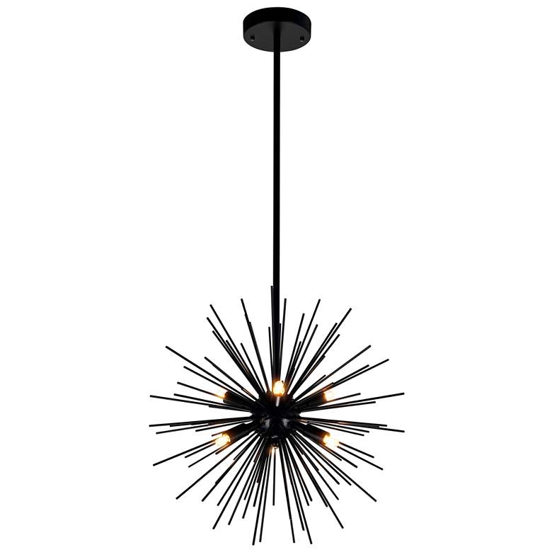 Image 1 Savannah 6 Light Chandelier With Black Finish