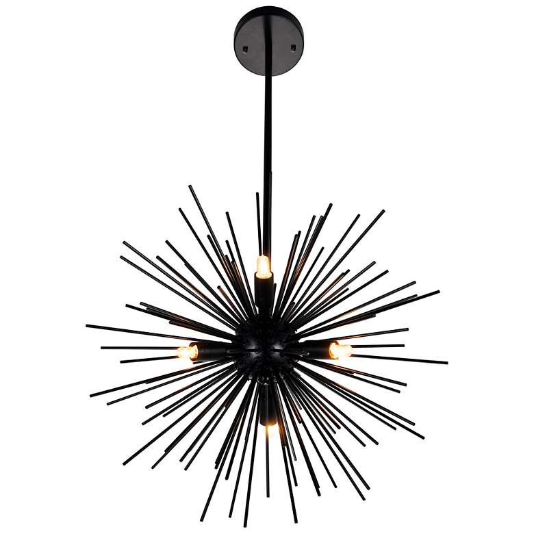 Image 2 Savannah 6 Light Chandelier With Black Finish more views
