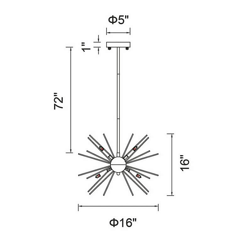 Image 6 Savannah 6 Light Chandelier With Black Finish more views
