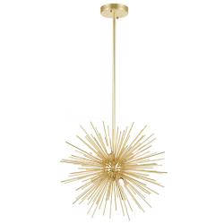 Savannah 6 Light Chandelier With Gold Leaf Finish