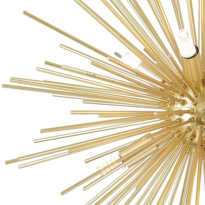 Image 2 Savannah 6 Light Chandelier With Gold Leaf Finish more views