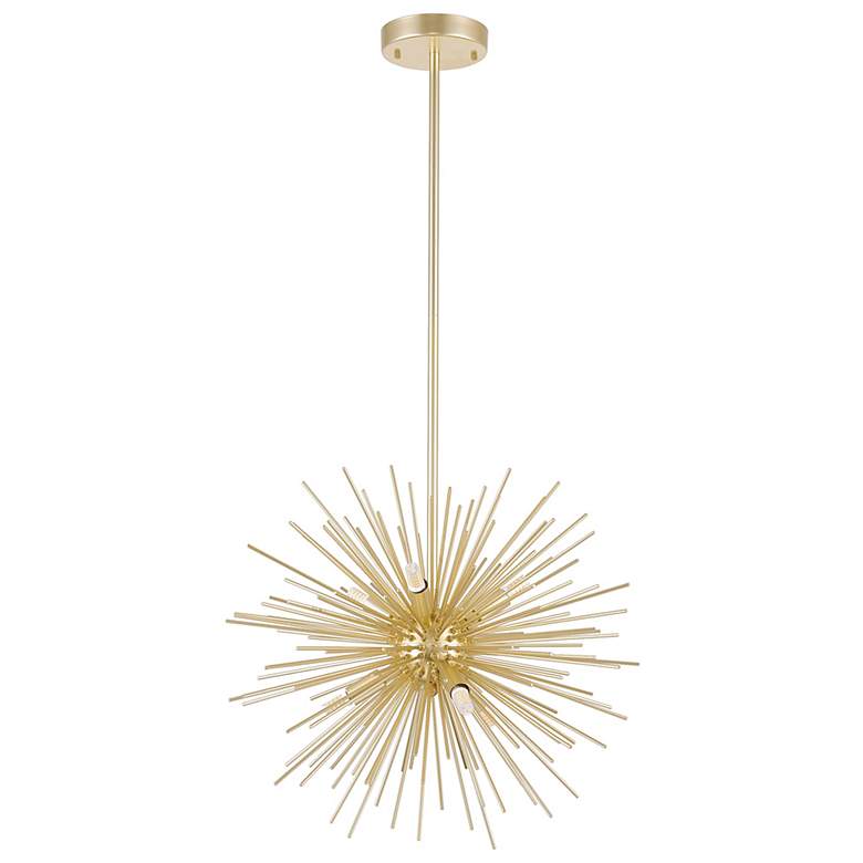 Image 6 Savannah 6 Light Chandelier With Gold Leaf Finish more views