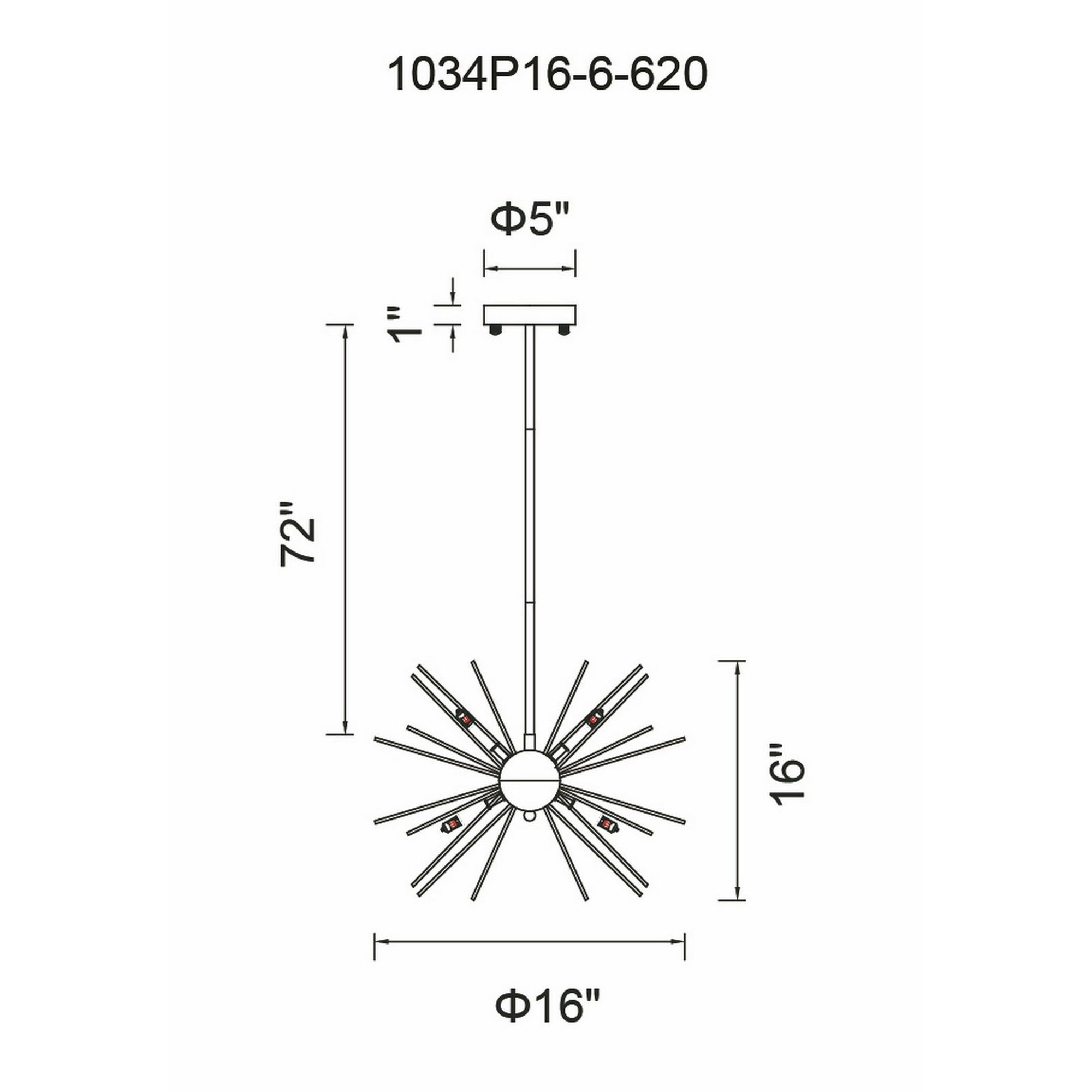 Savannah 6 Light Chandelier With Gold Leaf Finish