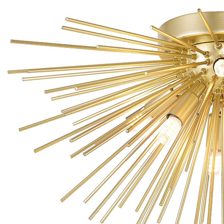 Image 2 Savannah 6 Light Flush Mount With Gold Leaf Finish more views