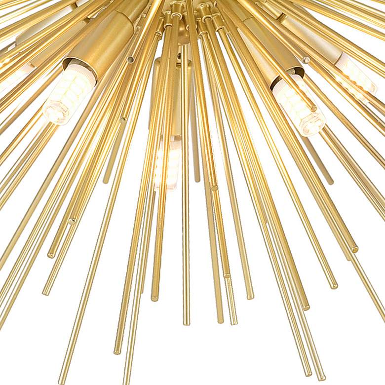 Image 4 Savannah 6 Light Flush Mount With Gold Leaf Finish more views