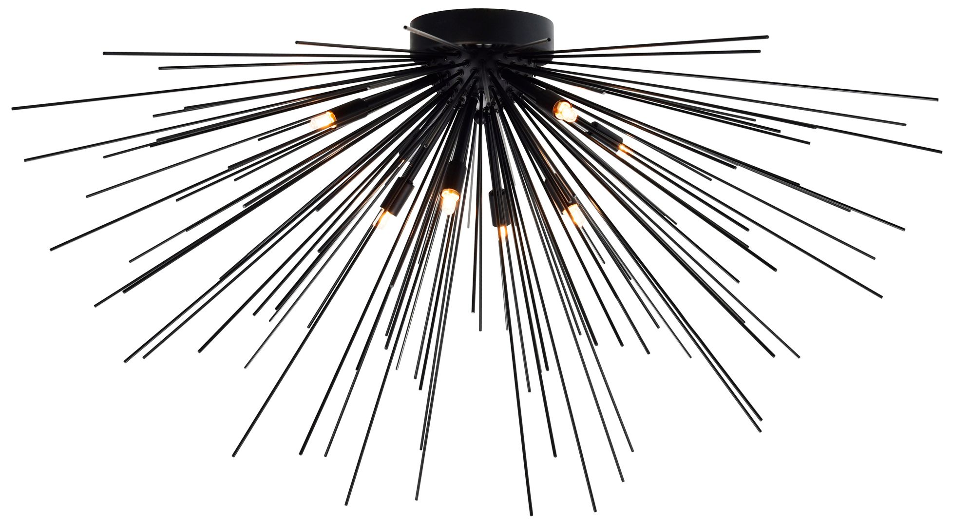 Savannah 8 Light 40in Black Flush Mount