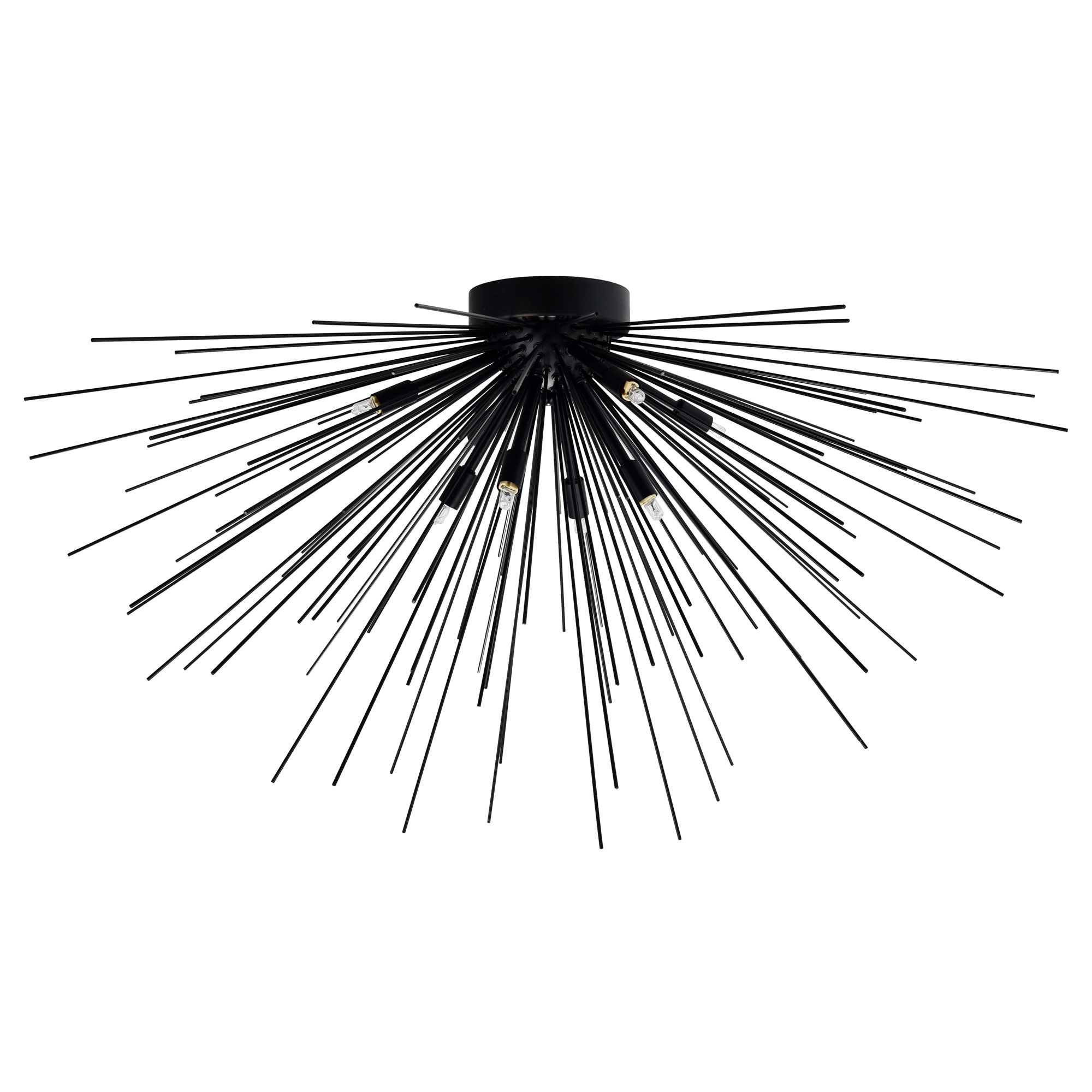 Image 5 Savannah 8 Light 40in Black Flush Mount more views