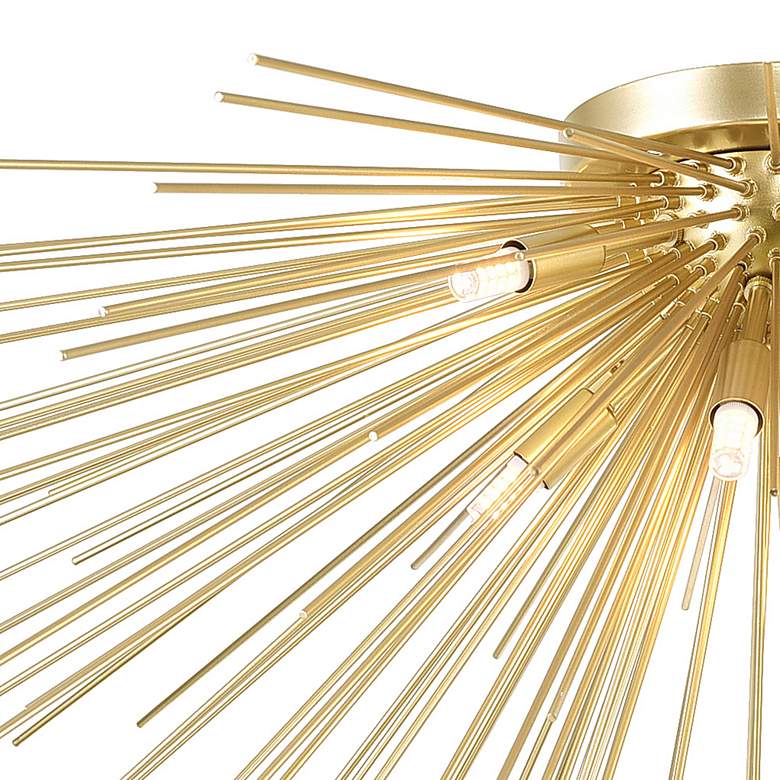 Image 2 Savannah 8 Light Flush Mount With Gold Leaf Finish more views