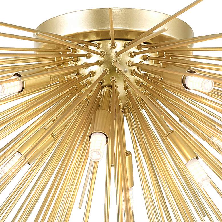 Image 3 Savannah 8 Light Flush Mount With Gold Leaf Finish more views