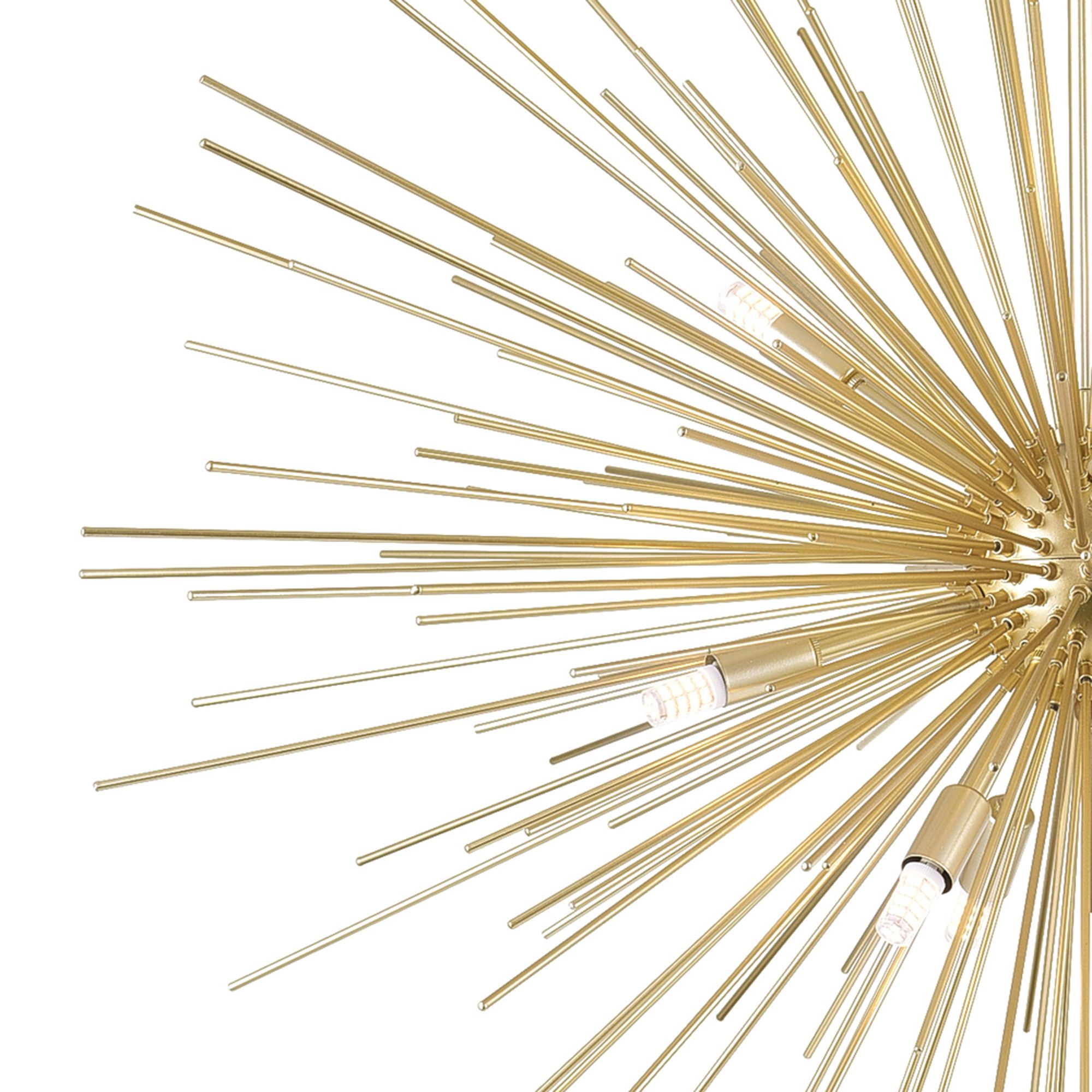 Thumbnail2 of Savannah 9 Light 33in Gold Leaf Chandelier more views