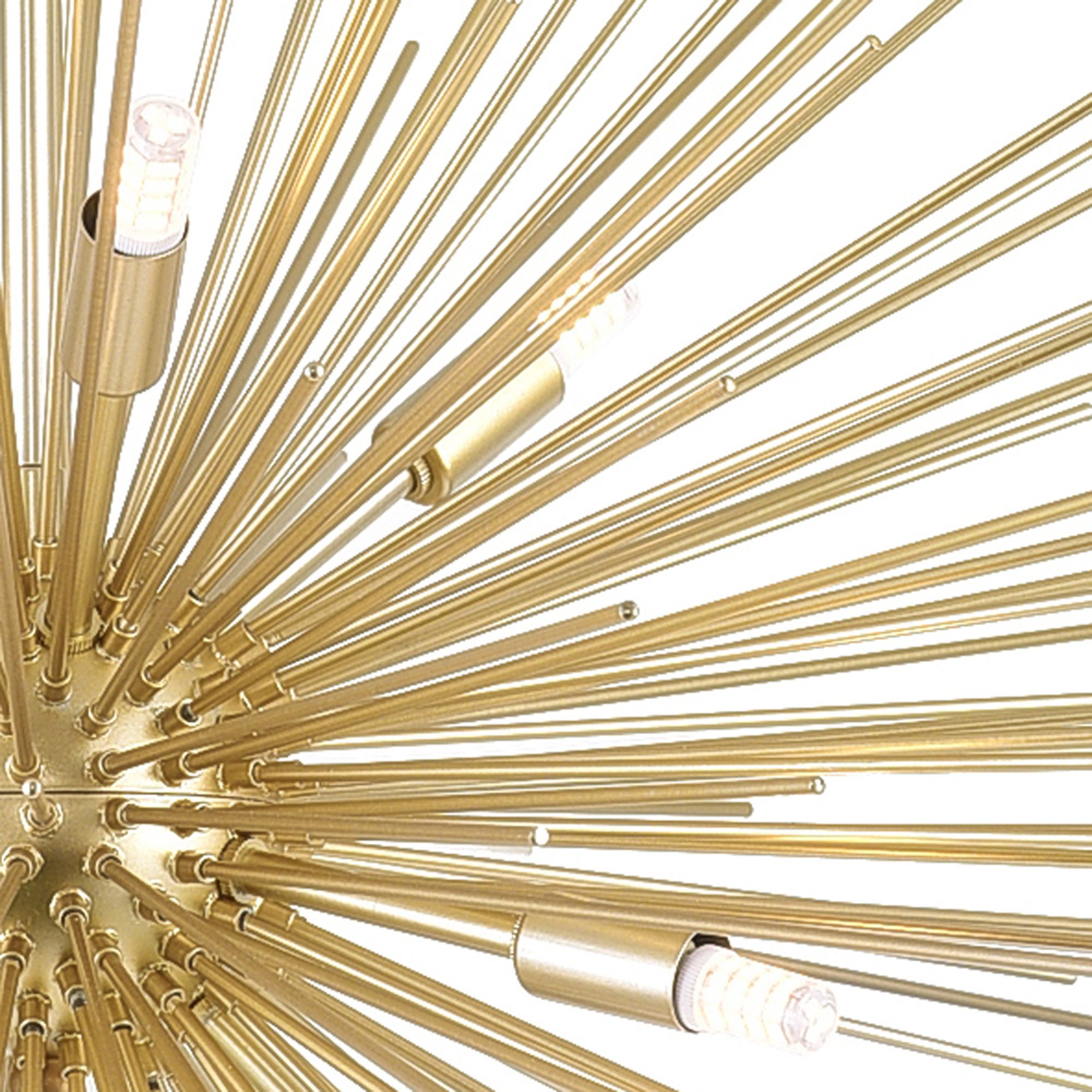 Thumbnail4 of Savannah 9 Light 33in Gold Leaf Chandelier more views