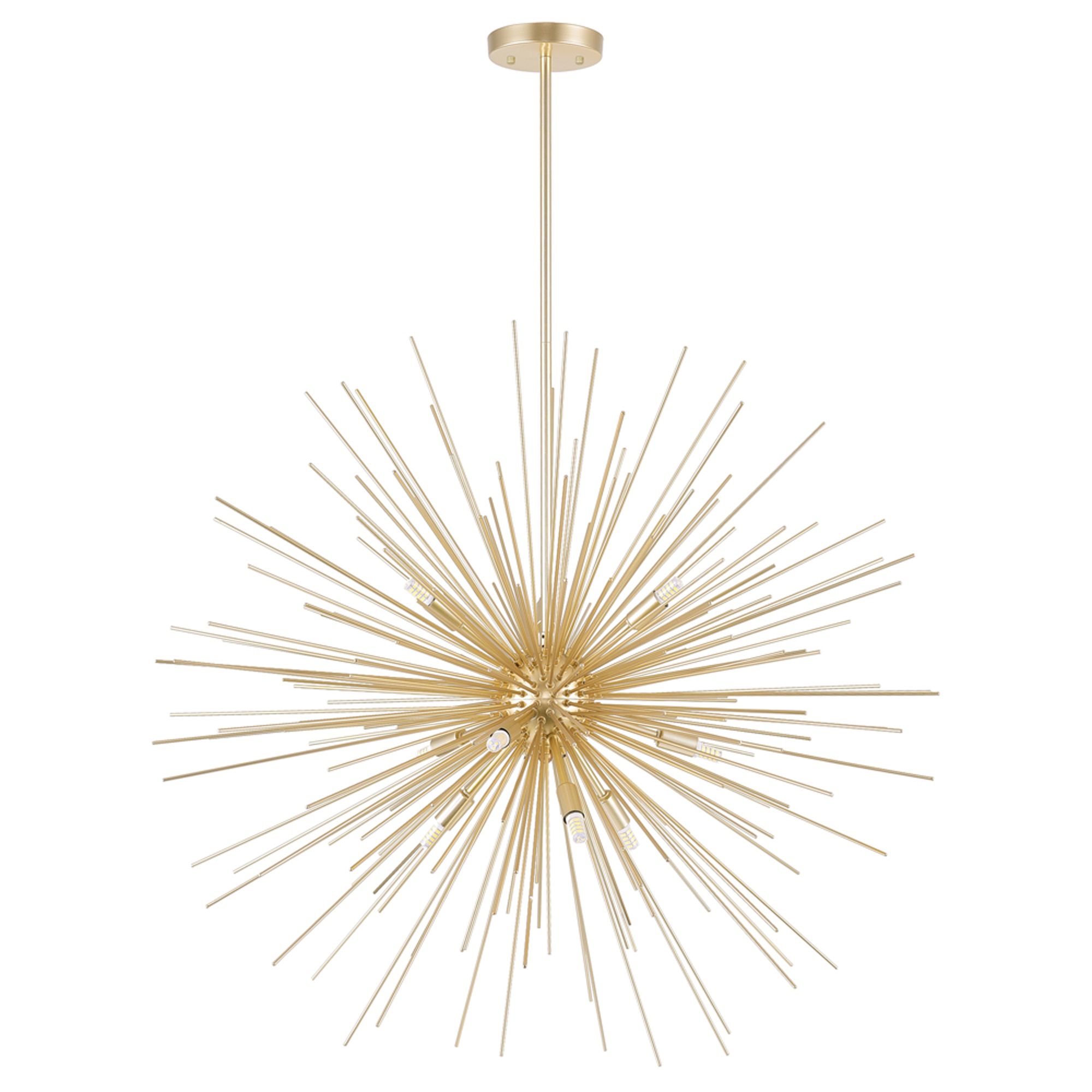 Savannah 9 Light 33in Gold Leaf Chandelier