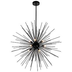 Savannah 9 Light Chandelier With Black Finish