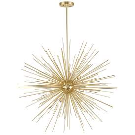 Image1 of Savannah 9 Light Chandelier With Gold Leaf Finish