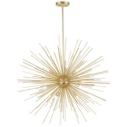 Savannah 9 Light Chandelier With Gold Leaf Finish
