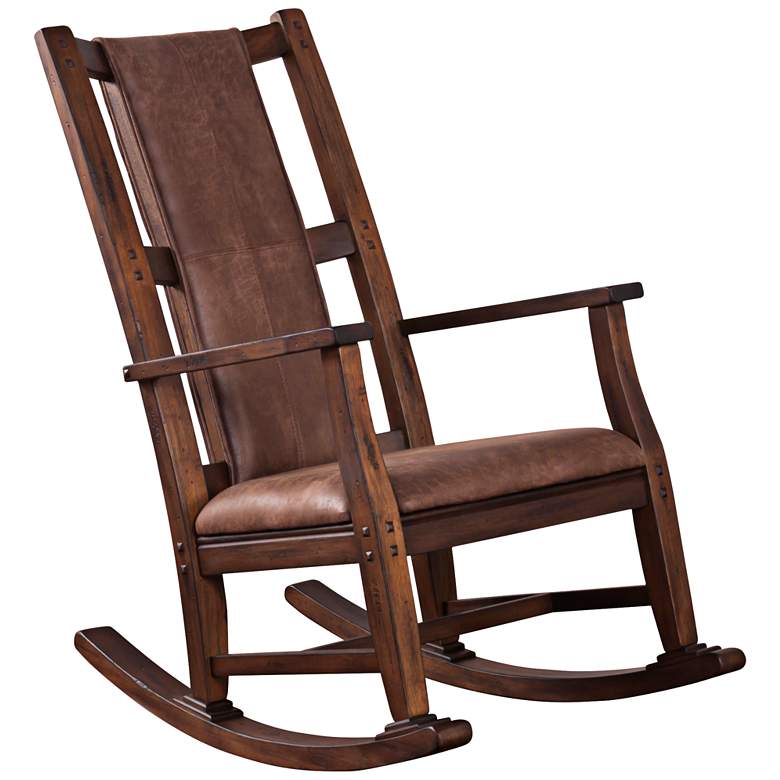 Image 1 Savannah Antique Charcoal Wood Rocker Chair
