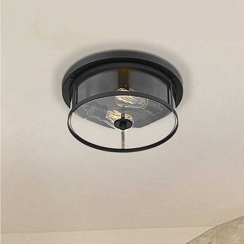 Image 1 Savannah by Z-Lite Bronze 2 Light Flush Mount