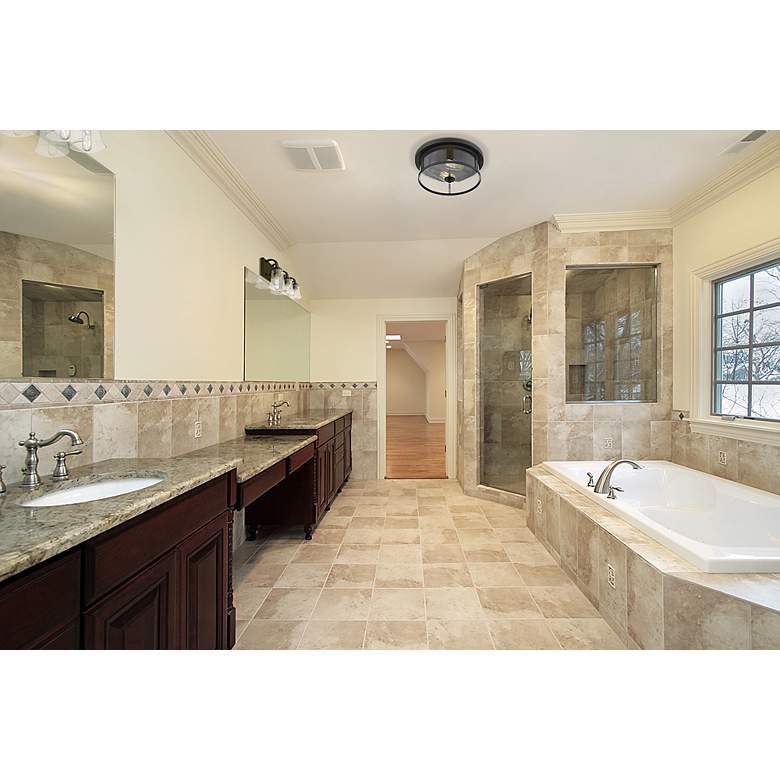 Image 5 Savannah by Z-Lite Bronze 2 Light Flush Mount more views