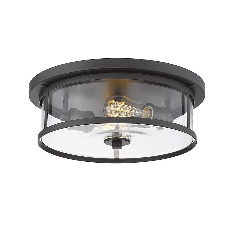 Image 7 Savannah by Z-Lite Bronze 2 Light Flush Mount more views