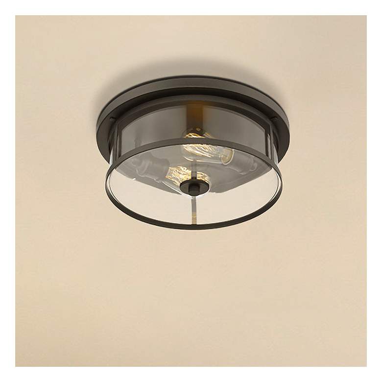 Image 1 Savannah by Z-Lite Bronze 2 Light Flush Mount