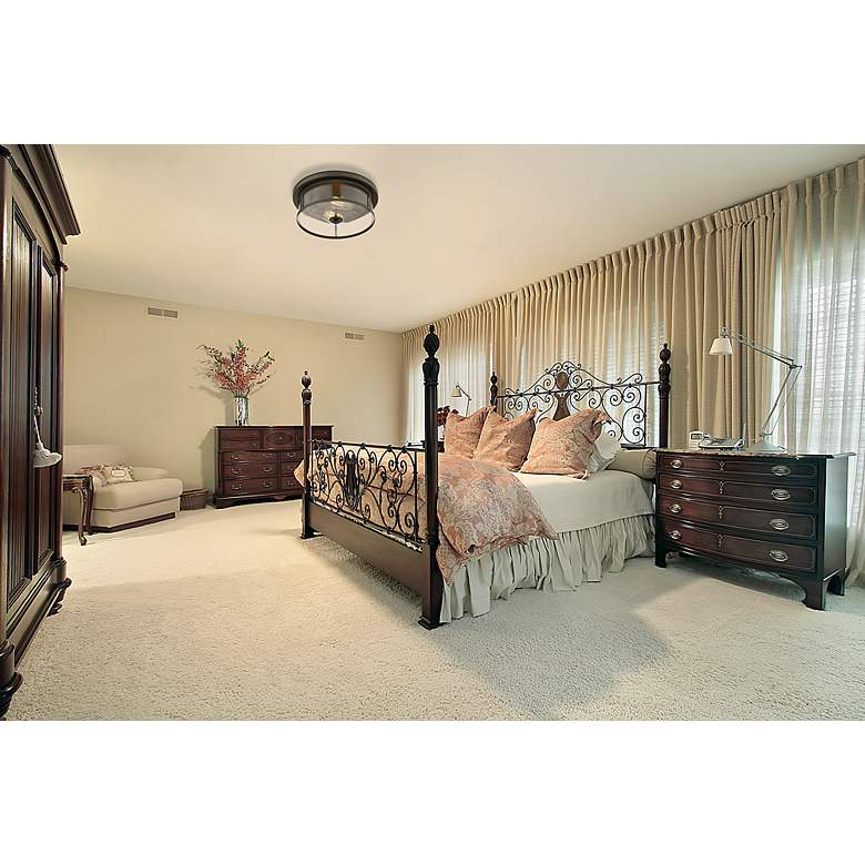 Image 4 Savannah by Z-Lite Bronze 2 Light Flush Mount more views