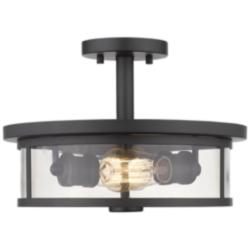 Savannah by Z-Lite Bronze 2 Light Semi Flush Mount