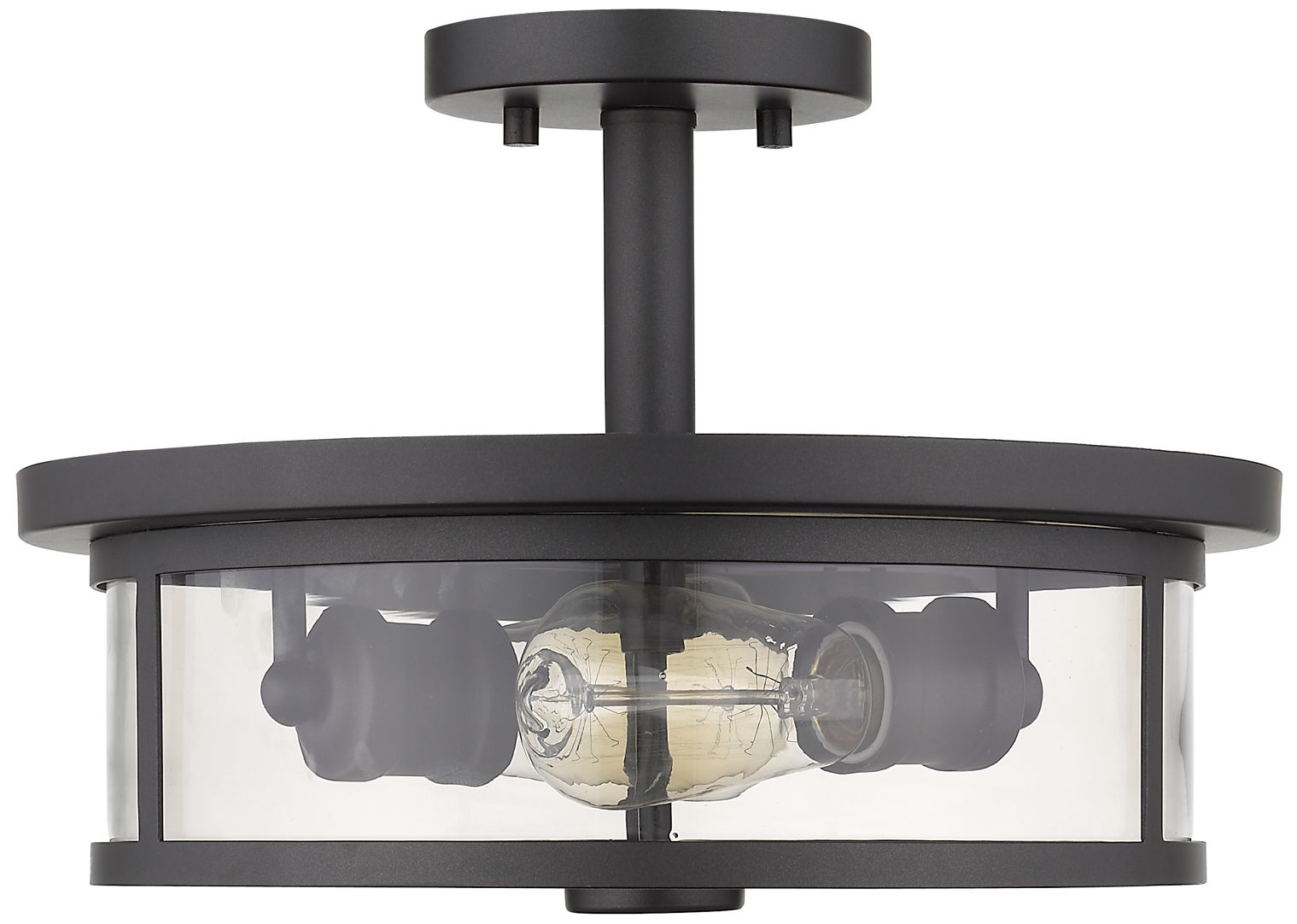 Image 6 Savannah by Z-Lite Bronze 2 Light Semi Flush Mount more views