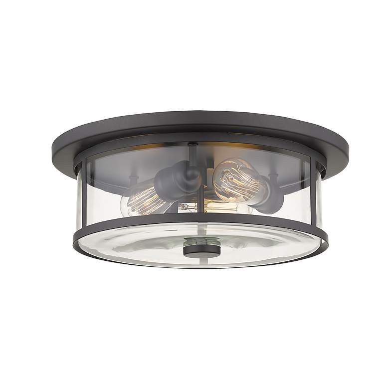 Image 4 Savannah by Z-Lite Bronze 3 Light Flush Mount more views
