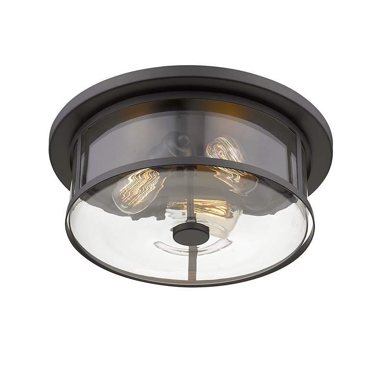 Image 5 Savannah by Z-Lite Bronze 3 Light Flush Mount more views