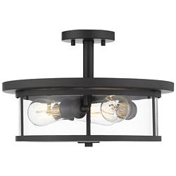 Savannah by Z-Lite Bronze 3 Light Semi Flush Mount