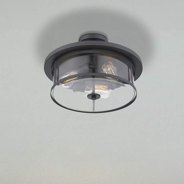 Image 1 Savannah by Z-Lite Bronze 3 Light Semi Flush Mount