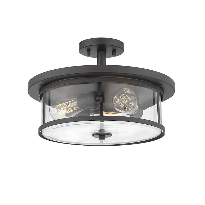 Image 5 Savannah by Z-Lite Bronze 3 Light Semi Flush Mount more views