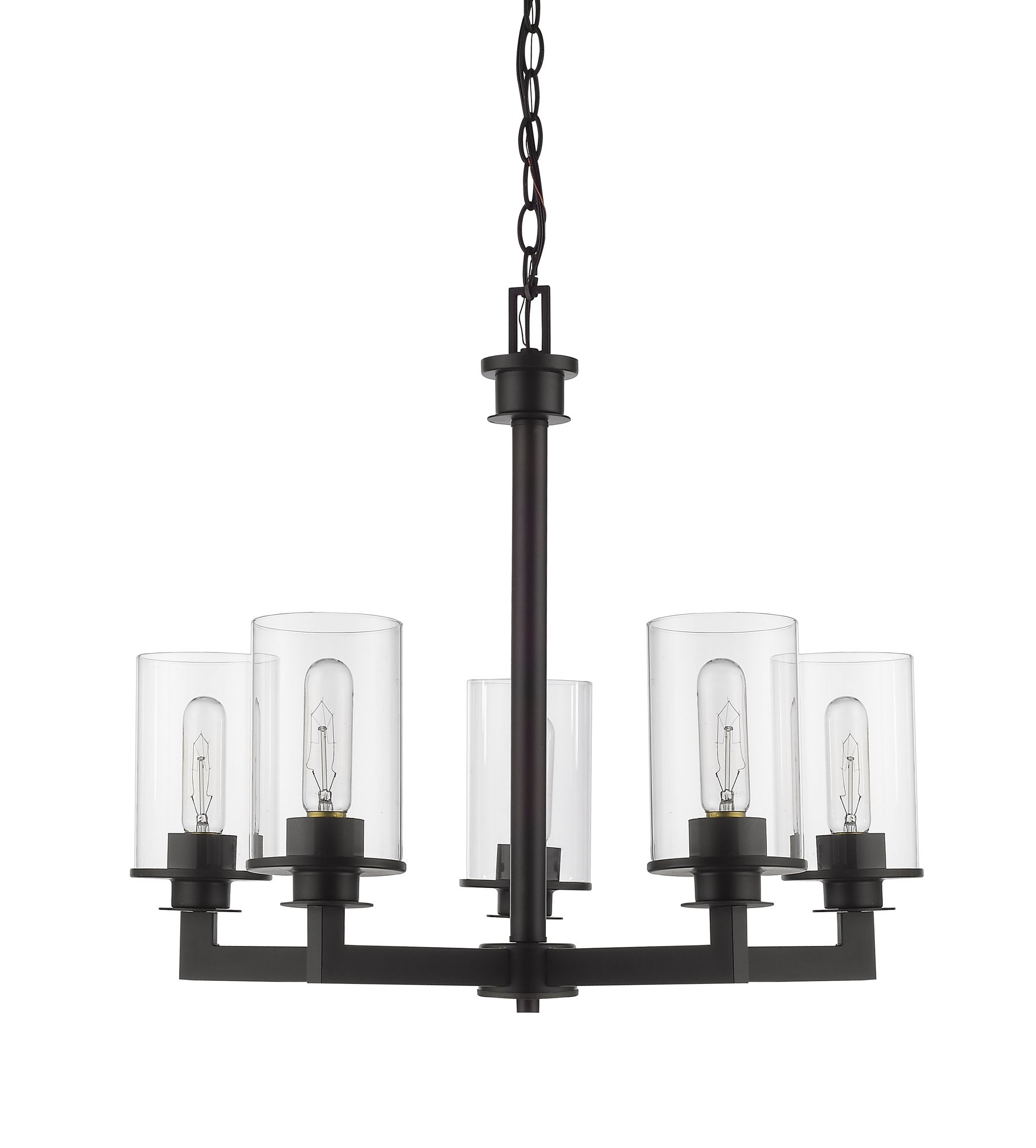 Savannah by Z-Lite Bronze 5 Light Chandelier in scene