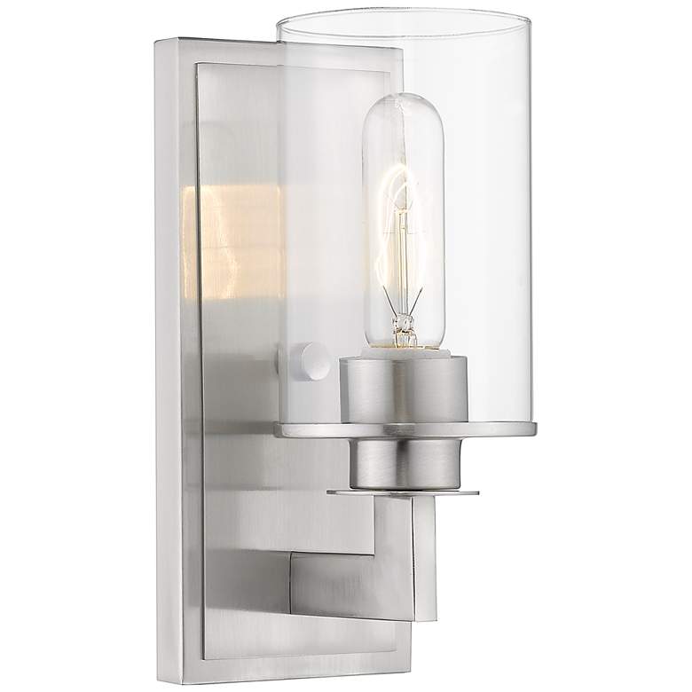 Image 1 Savannah by Z-Lite Brushed Nickel 1 Light Wall Sconce