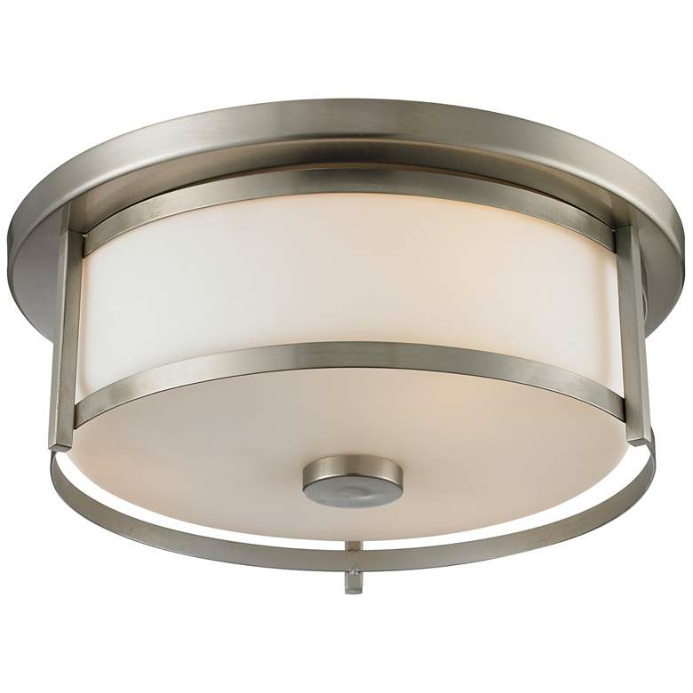 Image 1 Savannah by Z-Lite Brushed Nickel 2 Light Flush Mount