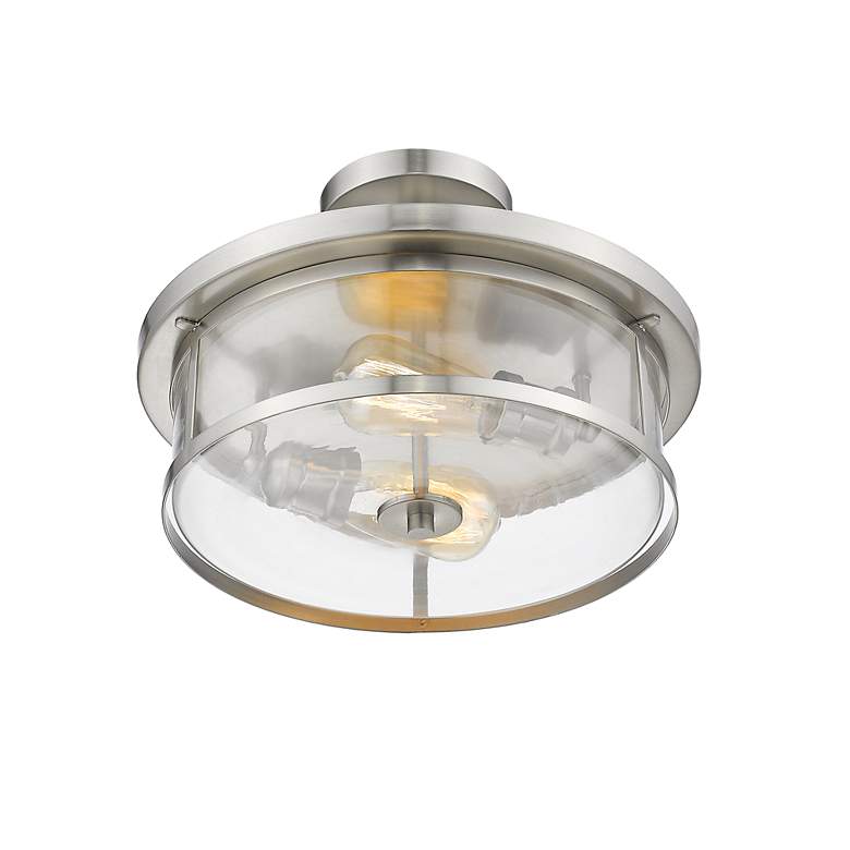 Image 6 Savannah by Z-Lite Brushed Nickel 2 Light Semi Flush Mount more views