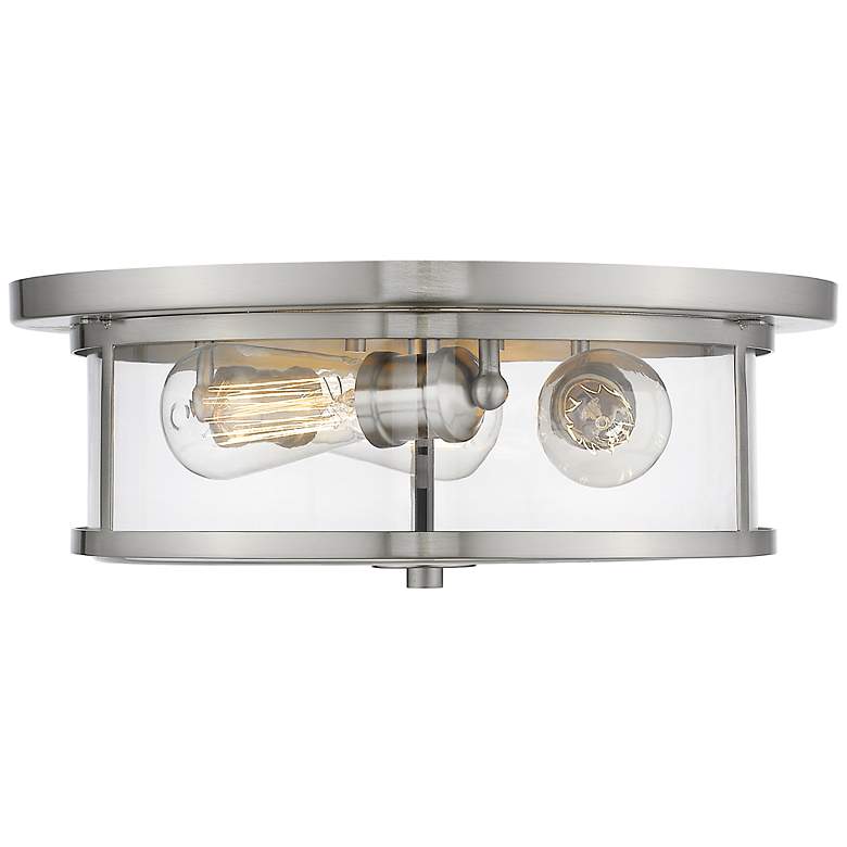 Image 2 Savannah by Z-Lite Brushed Nickel 3 Light Flush Mount
