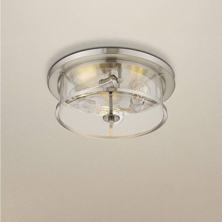 Image 1 Savannah by Z-Lite Brushed Nickel 3 Light Flush Mount