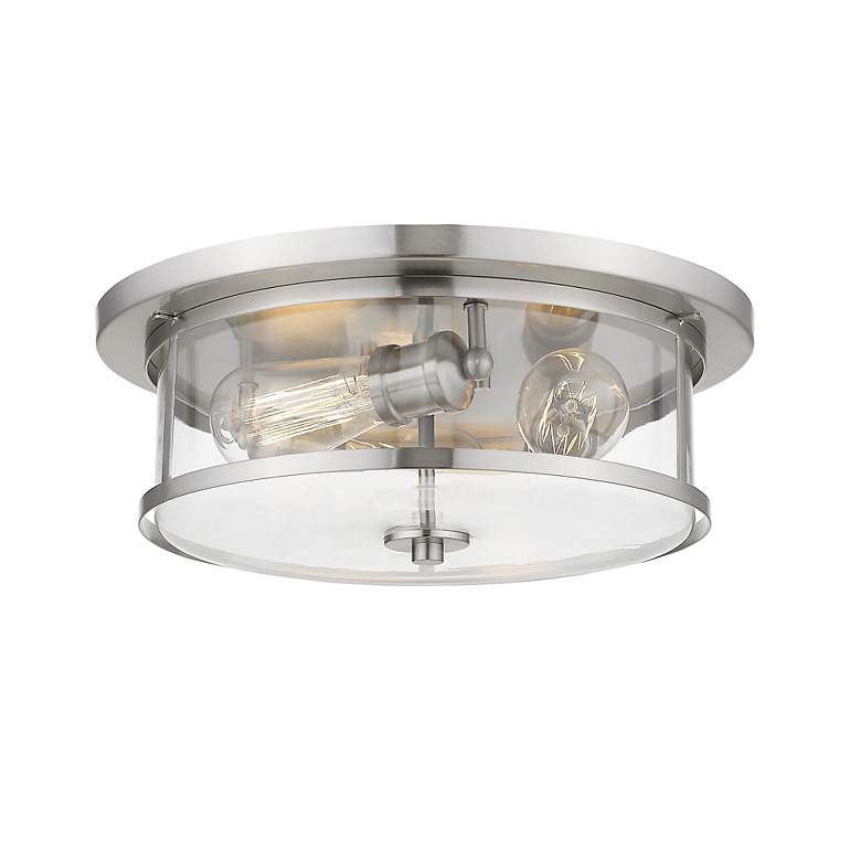 Image 4 Savannah by Z-Lite Brushed Nickel 3 Light Flush Mount more views