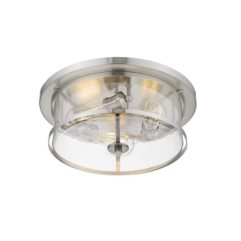 Image 5 Savannah by Z-Lite Brushed Nickel 3 Light Flush Mount more views