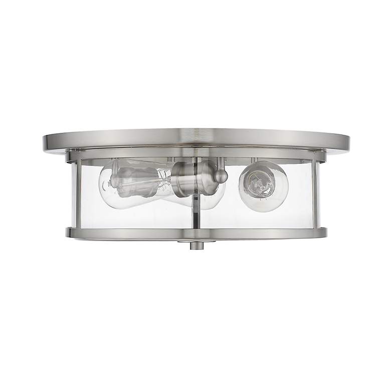 Image 6 Savannah by Z-Lite Brushed Nickel 3 Light Flush Mount more views