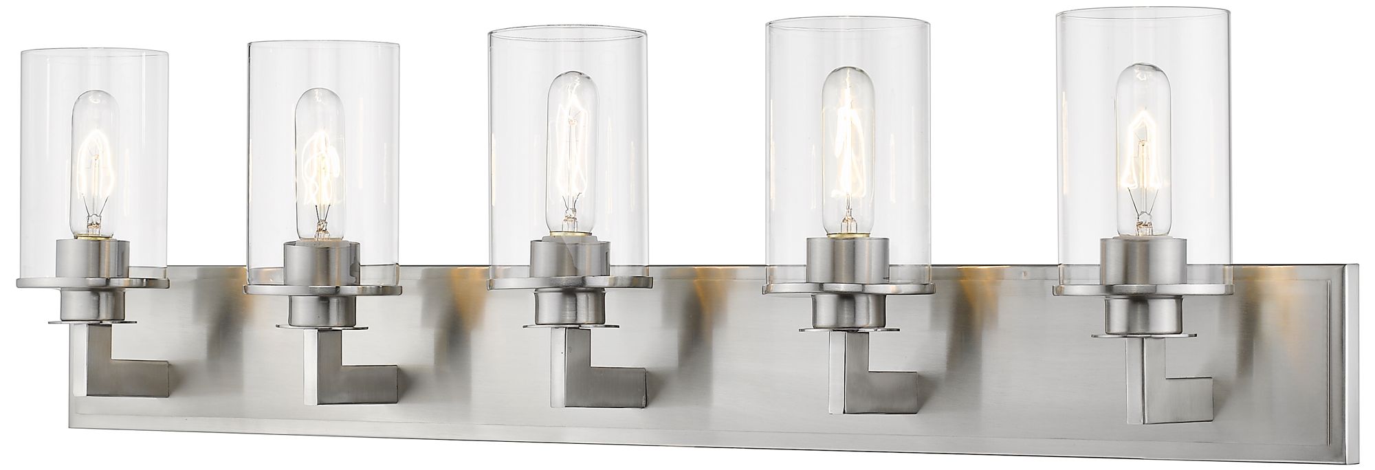 Savannah by Z-Lite Brushed Nickel 38.75 inch 5 Light Vanity