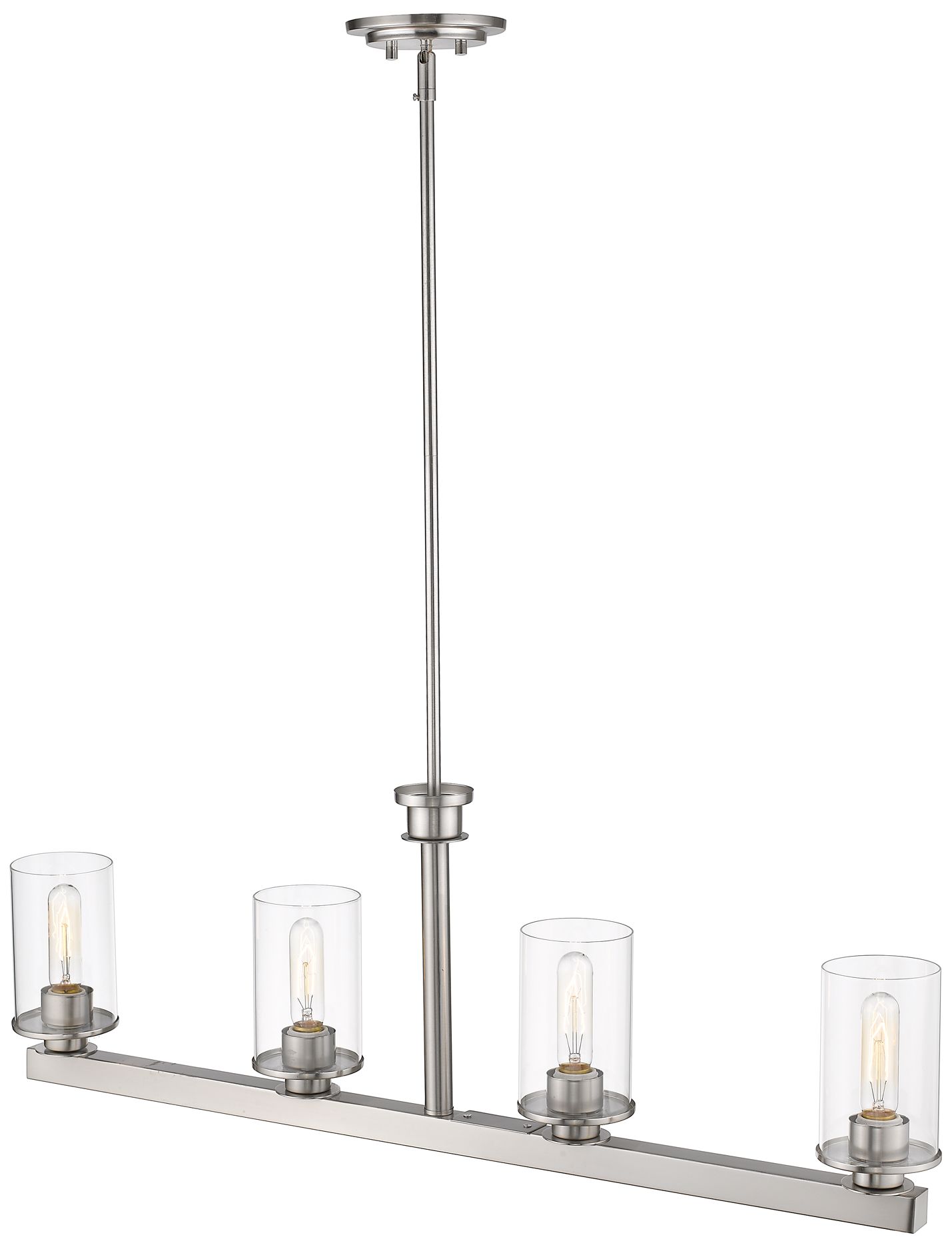 Image 3 Savannah by Z-Lite Brushed Nickel 4 Light Island Pendant more views