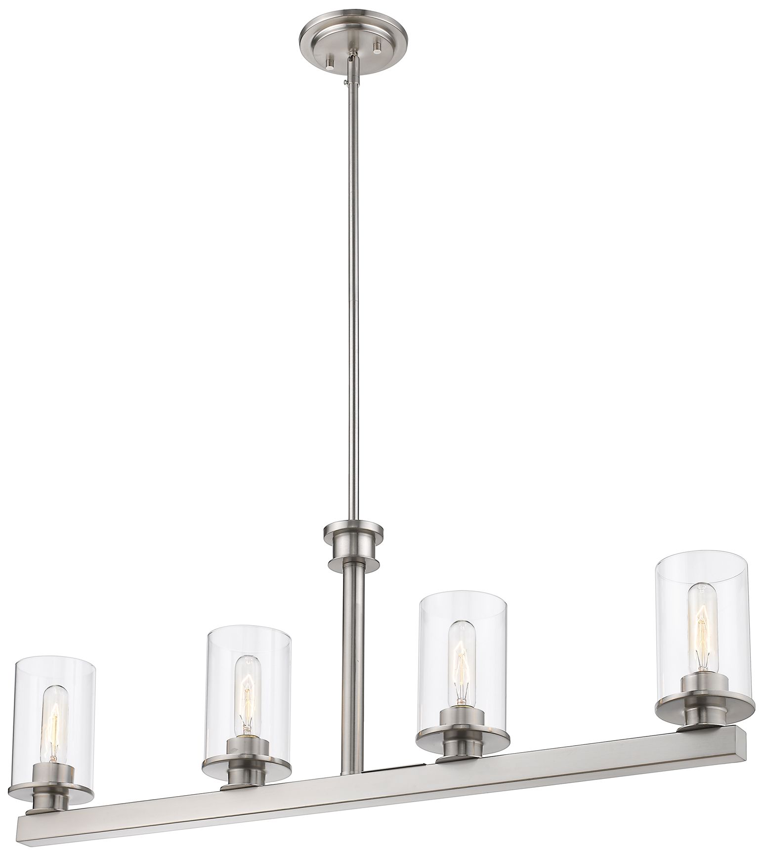 Image 4 Savannah by Z-Lite Brushed Nickel 4 Light Island Pendant more views